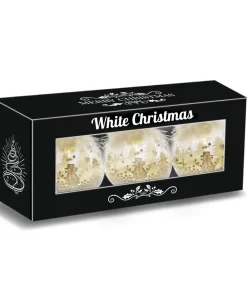 WHITE CHRISTMAS Kula Batteri 10,7cm 3-Pack