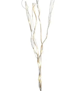 WILLOW DEWDROP Dekorationskvist 8cm 24LED Natur