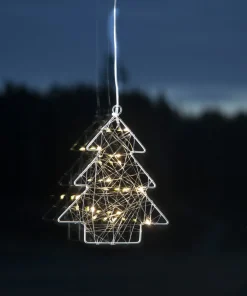 WIRY GRAN Hängande med sugkopp 20cm 12LED Silver